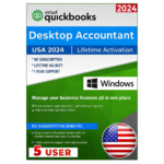 QuickBooks Desktop Accountant 2024 No Subscription Lifetime (5-Users) | Windows